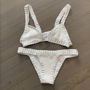 Kiini white and metallic silver bikini